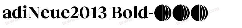 adiNeue2013 Bold字体转换